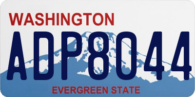 WA license plate ADP8044
