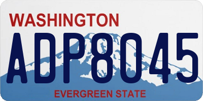 WA license plate ADP8045
