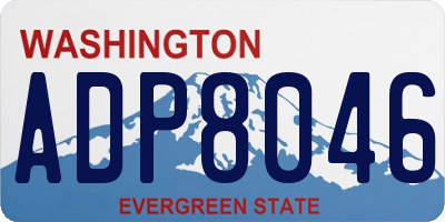 WA license plate ADP8046