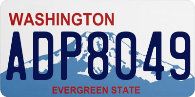 WA license plate ADP8049