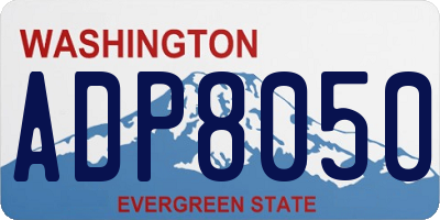 WA license plate ADP8050