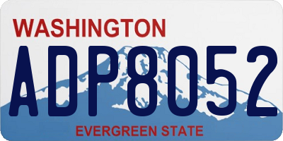 WA license plate ADP8052