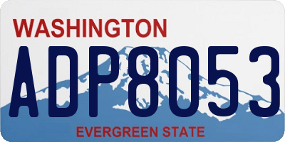 WA license plate ADP8053