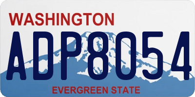 WA license plate ADP8054
