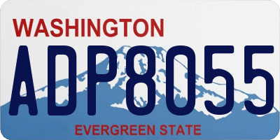 WA license plate ADP8055