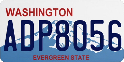 WA license plate ADP8056