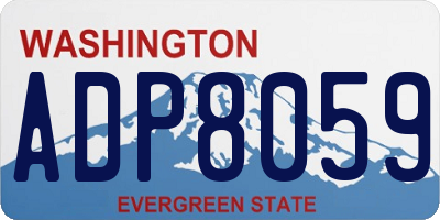 WA license plate ADP8059