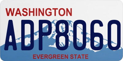 WA license plate ADP8060