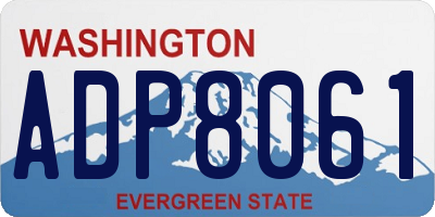 WA license plate ADP8061