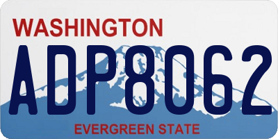 WA license plate ADP8062