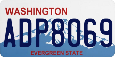 WA license plate ADP8069
