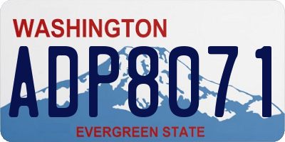 WA license plate ADP8071