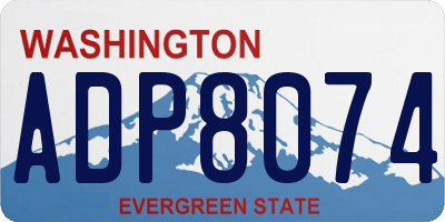 WA license plate ADP8074