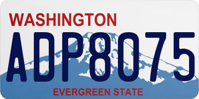 WA license plate ADP8075