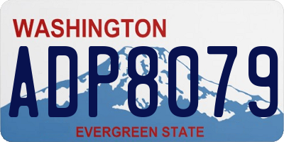 WA license plate ADP8079