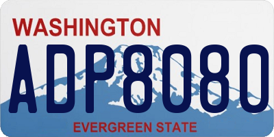 WA license plate ADP8080