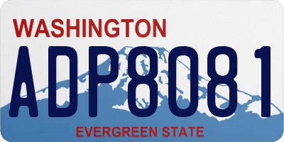 WA license plate ADP8081