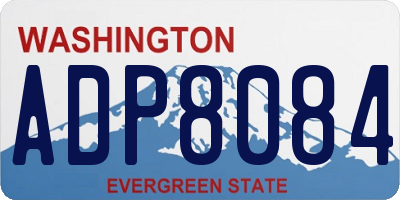 WA license plate ADP8084