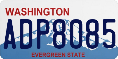 WA license plate ADP8085