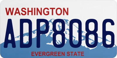 WA license plate ADP8086