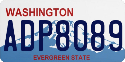 WA license plate ADP8089