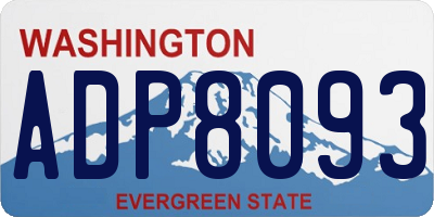 WA license plate ADP8093