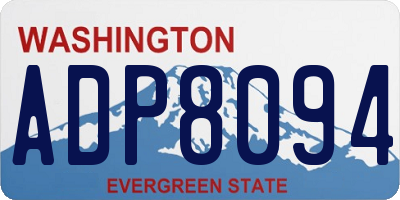 WA license plate ADP8094