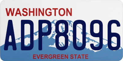 WA license plate ADP8096