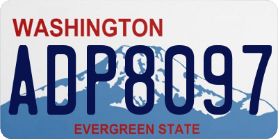 WA license plate ADP8097