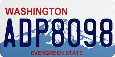 WA license plate ADP8098