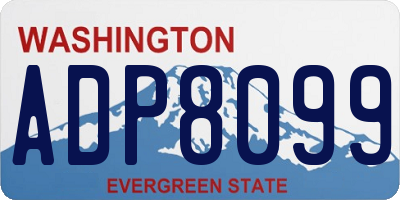 WA license plate ADP8099