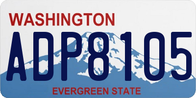 WA license plate ADP8105