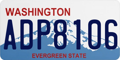 WA license plate ADP8106