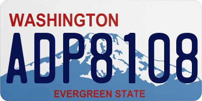 WA license plate ADP8108