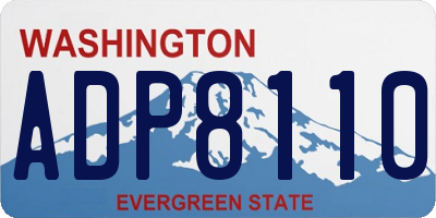 WA license plate ADP8110