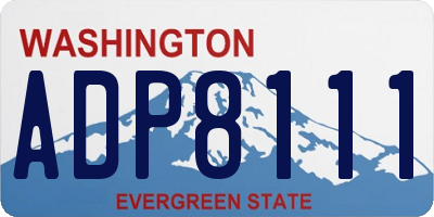 WA license plate ADP8111
