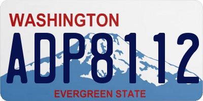 WA license plate ADP8112