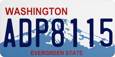 WA license plate ADP8115