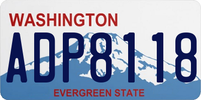 WA license plate ADP8118