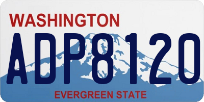 WA license plate ADP8120