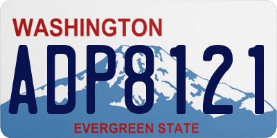 WA license plate ADP8121