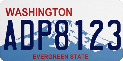 WA license plate ADP8123
