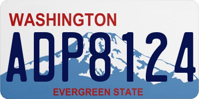 WA license plate ADP8124