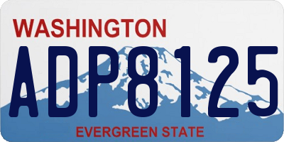 WA license plate ADP8125