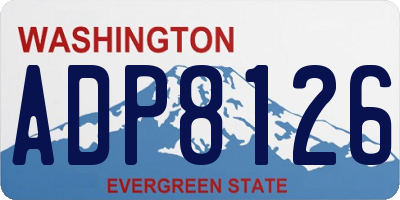 WA license plate ADP8126