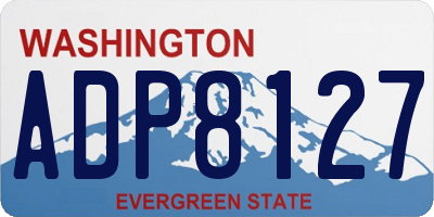 WA license plate ADP8127