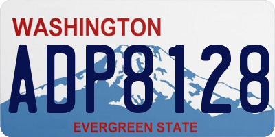 WA license plate ADP8128