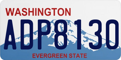 WA license plate ADP8130