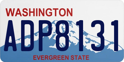 WA license plate ADP8131