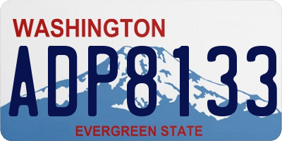 WA license plate ADP8133